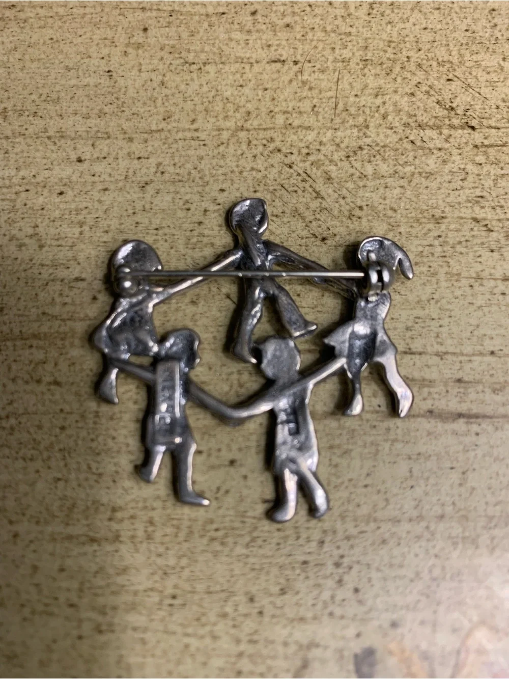 Sterling Silver Ring Around The Rosie Broach